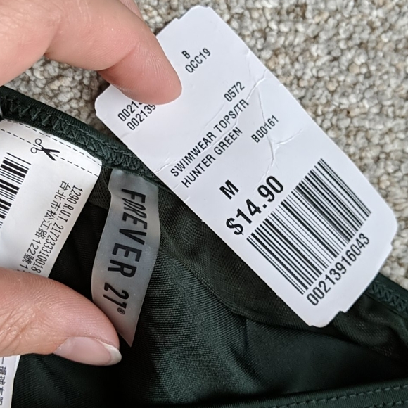 Forever 21 Medium Hunter Green Bikini Top - Picture 3 of 4